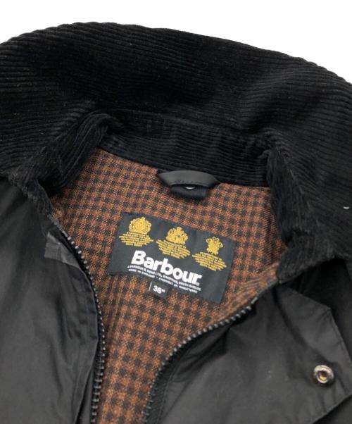 Barbour（バブアー）Barbour (バブアー) AURALEE (オーラリー) スタイリスト私物 (スタイリストシブツ) SL BORDER オイルドコート ブラック サイズ:36の古着・服飾アイテム