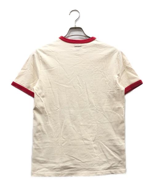THE REAL McCOY'S（ザ・リアルマッコイズ）THE REAL McCOY'S (ザ・リアルマッコイズ) リンガーTシャツ ベージュ サイズ:38の古着・服飾アイテム