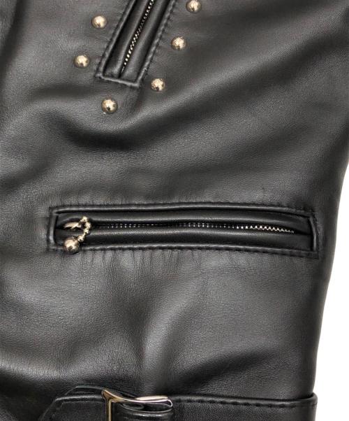 Lewis Leathers（ルイスレザース）Lewis Leathers (ルイスレザース) Hysteric Glamour (ヒステリックグラマー) スタッズライトニングレザージャケット ブラック サイズ:Mの古着・服飾アイテム