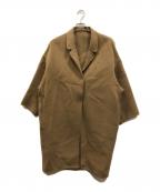 DEUXIEME CLASSEドゥーズィエム クラス）の古着「ウールアンゴラリバーコート」｜ベージュ