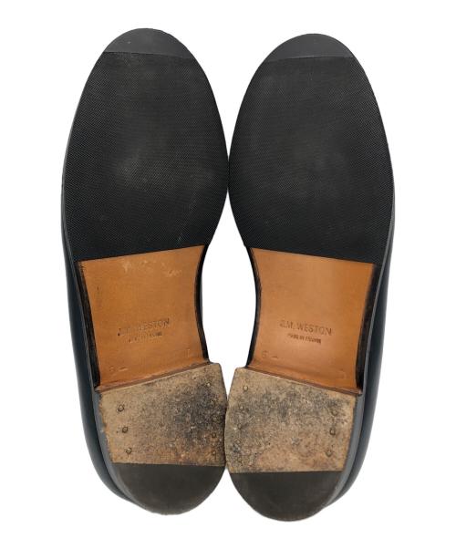 J.M.WESTON（ジェイエムウエストン）J.M.WESTON (ジェイエムウエストン) SIGNATURE LOAFER BLUE BOXCALF ネイビー サイズ:6の古着・服飾アイテム