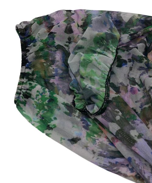 Desigual（デシグアル）Desigual (デシグアル) フリルとアーティプリントのレディースミディワンピース グリーン サイズ:EUR：Sの古着・服飾アイテム