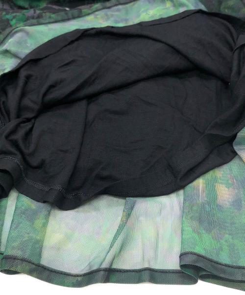 Desigual（デシグアル）Desigual (デシグアル) フリルとアーティプリントのレディースミディワンピース グリーン サイズ:EUR：Sの古着・服飾アイテム
