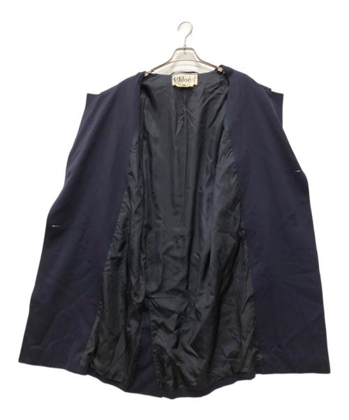 Chloe（クロエ）Chloe (クロエ) テーラードウールコート ネイビー サイズ:下記参照の古着・服飾アイテム