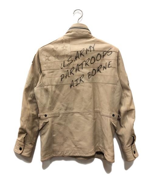 AVIREX（アヴィレックス）AVIREX (アヴィレックス) M-65 レザージャケット ベージュ サイズ:Lの古着・服飾アイテム