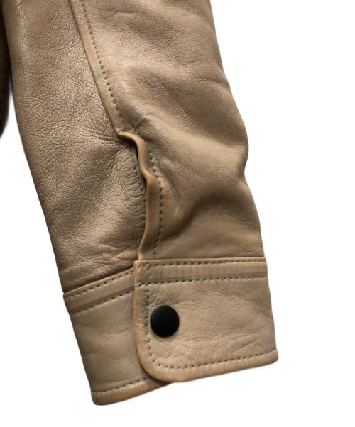 AVIREX（アヴィレックス）AVIREX (アヴィレックス) M-65 レザージャケット ベージュ サイズ:Lの古着・服飾アイテム