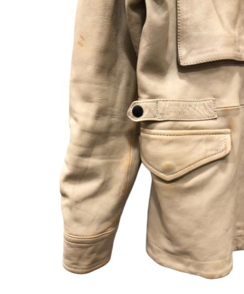 AVIREX（アヴィレックス）AVIREX (アヴィレックス) M-65 レザージャケット ベージュ サイズ:Lの古着・服飾アイテム