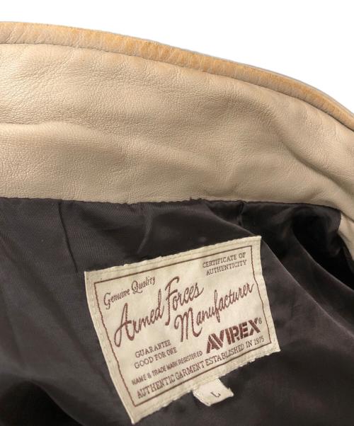 AVIREX（アヴィレックス）AVIREX (アヴィレックス) M-65 レザージャケット ベージュ サイズ:Lの古着・服飾アイテム