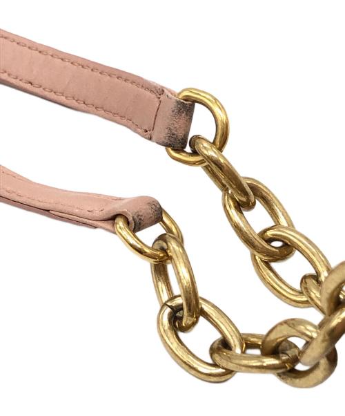 MIU MIU（ミュウミュウ）MIU MIU (ミュウミュウ) マテラッセレザーショルダーバッグ ピンク サイズ:下記参照の古着・服飾アイテム