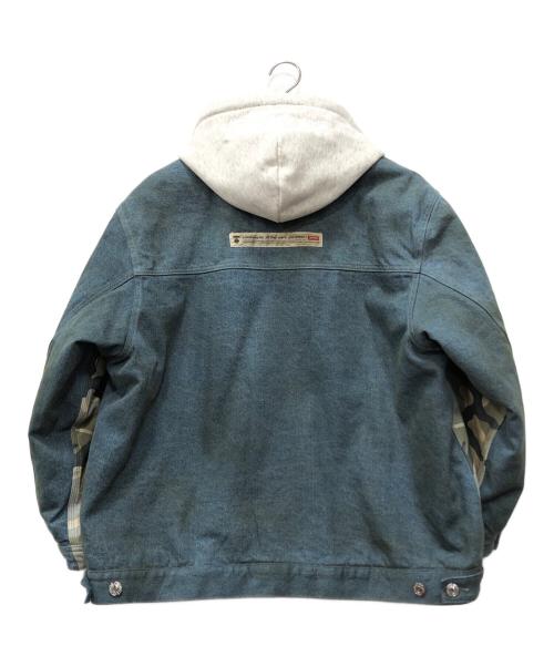 Aape BY A BATHING APE（エーエイプ バイ アベイシングエイプ）AAPE BY A BATHING APE (エーエイプ バイ アベイシングエイプ) 2WAYカモ柄フードジャケット ブルー サイズ:Mの古着・服飾アイテム