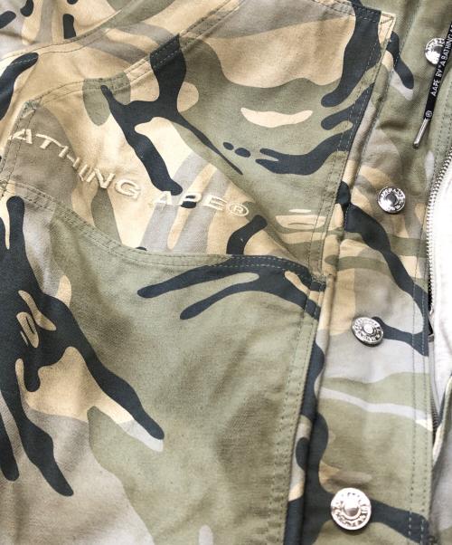Aape BY A BATHING APE（エーエイプ バイ アベイシングエイプ）AAPE BY A BATHING APE (エーエイプ バイ アベイシングエイプ) 2WAYカモ柄フードジャケット ブルー サイズ:Mの古着・服飾アイテム