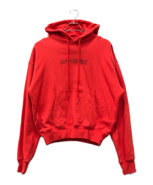 OFFWHITE（オフホワイト）OFFWHITE (オフホワイト) パスカル ペインティング ロゴプリント フーディ パーカー レッド サイズ:Sの古着・服飾アイテム