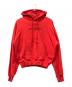 OFFWHITE（オフホワイト）の古着「パスカル ペインティング ロゴプリント フーディ パーカー」｜レッド