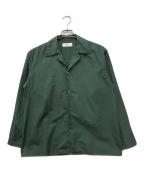 UNUSEDアンユーズド）の古着「OPEN COLLAR SHIRT」｜グリーン
