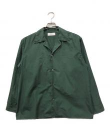 UNUSED（アンユーズド）の古着「OPEN COLLAR SHIRT」｜グリーン