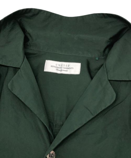 UNUSED（アンユーズド）UNUSED (アンユーズド) OPEN COLLAR SHIRT グリーン サイズ:2の古着・服飾アイテム