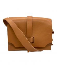 archi（アーキ）の古着「LEATHER SHOULDER BAG」｜ベージュ