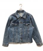 coorクアー）の古着「シャドウウォッシュカットオフデニムトラッカー」｜インディゴ