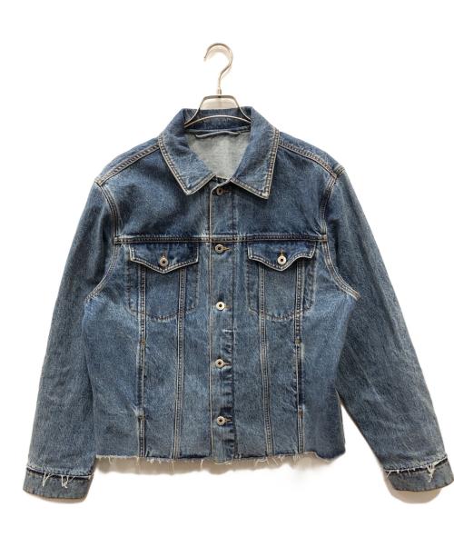 coor（クアー）COOR (クアー) シャドウウォッシュカットオフデニムトラッカー インディゴ サイズ:Ｌの古着・服飾アイテム