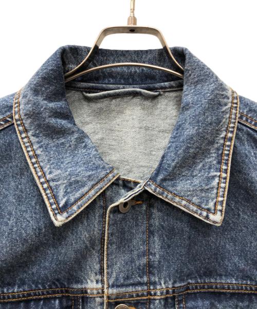 coor（クアー）COOR (クアー) シャドウウォッシュカットオフデニムトラッカー インディゴ サイズ:Ｌの古着・服飾アイテム