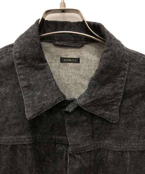 COMOLI（コモリ）COMOLI (コモリ) シンチバック付き デニム トラッカー ジャケット ブラック サイズ:3の古着・服飾アイテム