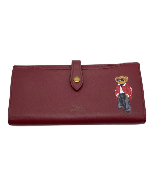 POLO RALPH LAUREN（ポロ・ラルフローレン）POLO RALPH LAUREN (ポロ・ラルフローレン) poloベア レザースナップウォレット ワインレッド サイズ:下記参照の古着・服飾アイテム