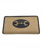 GUCCIグッチ）の古着「ラウンドロングウォレット」｜ベージュ