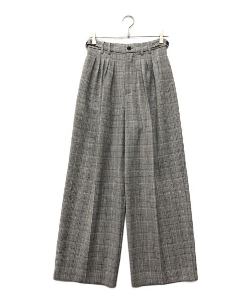 Ameri（アメリ）AMERI (アメリ) LIGHT TWEED MANY TUCK PANTS グレー サイズ:M 未使用品の古着・服飾アイテム
