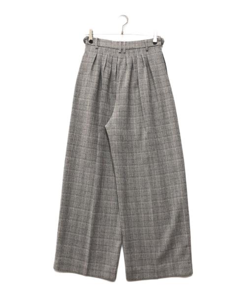 Ameri（アメリ）AMERI (アメリ) LIGHT TWEED MANY TUCK PANTS グレー サイズ:M 未使用品の古着・服飾アイテム