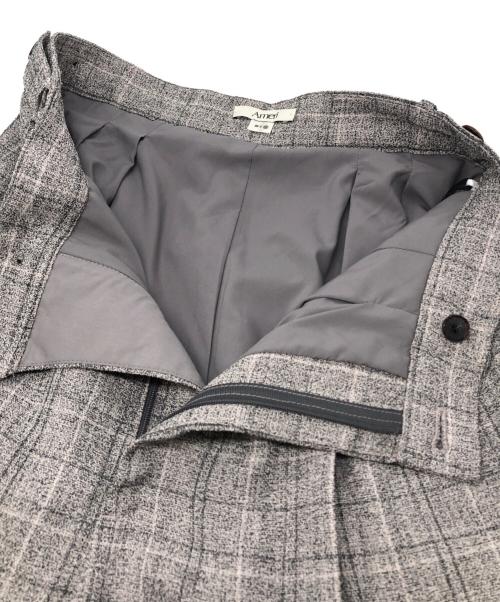 Ameri（アメリ）AMERI (アメリ) LIGHT TWEED MANY TUCK PANTS グレー サイズ:M 未使用品の古着・服飾アイテム