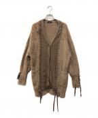 hystericsヒステリックス）の古着「LACE UP カーディガン」｜ブラウン