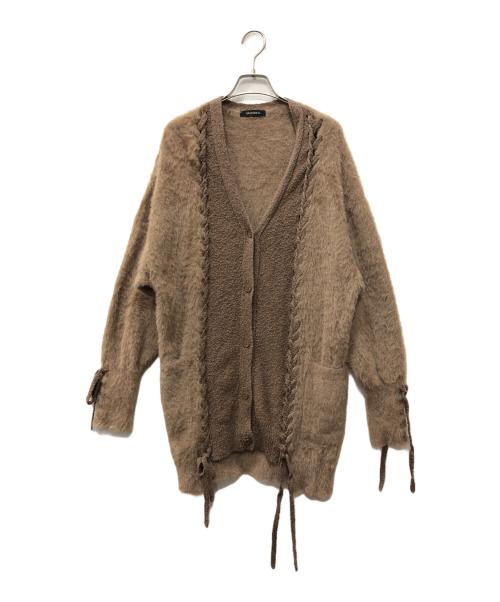 hysterics（ヒステリックス）hysterics (ヒステリックス) LACE UP カーディガン ブラウン サイズ:FREEの古着・服飾アイテム