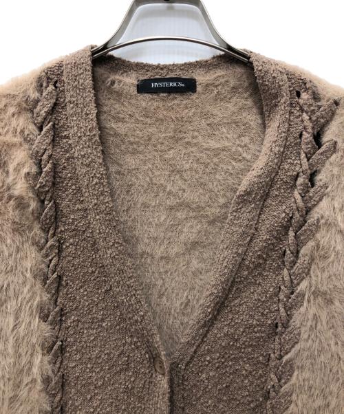 hysterics（ヒステリックス）hysterics (ヒステリックス) LACE UP カーディガン ブラウン サイズ:FREEの古着・服飾アイテム