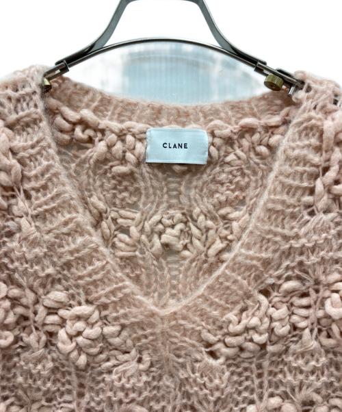 CLANE（クラネ）CLANE (クラネ) BUMPY OVER V NECK KNIT TOPS ピンク サイズ:2の古着・服飾アイテム