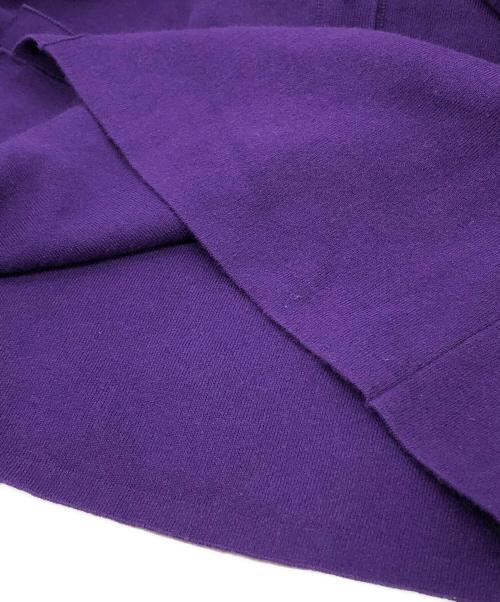 CABAN（キャバン）CABaN (キャバン) コットンカシミヤ クルーネックカーディガン パープル サイズ:Fの古着・服飾アイテム