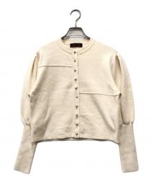 CABAN（キャバン）の古着「コットンカシミヤ クルーネックカーディガン」｜ベージュ