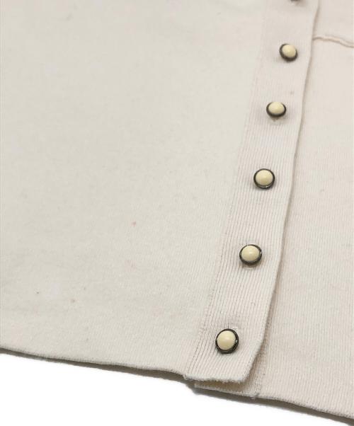 CABAN（キャバン）CABaN (キャバン) コットンカシミヤ クルーネックカーディガン ベージュ サイズ:Fの古着・服飾アイテム