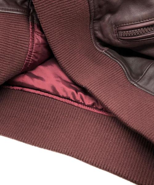 AVIREX（アヴィレックス）AVIREX (アヴィレックス) LEATHER HOODIE HALO ブラウン サイズ:XLの古着・服飾アイテム