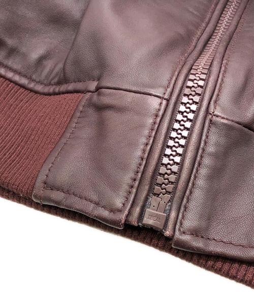 AVIREX（アヴィレックス）AVIREX (アヴィレックス) LEATHER HOODIE HALO ブラウン サイズ:XLの古着・服飾アイテム