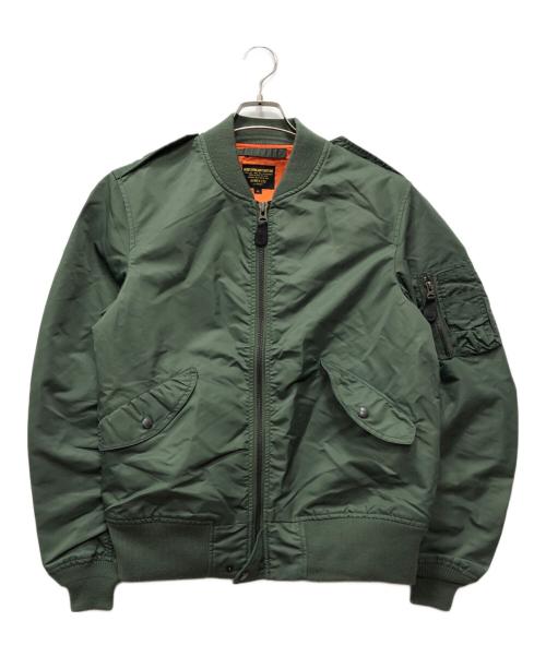 AVIREX（アヴィレックス）AVIREX (アヴィレックス) L-2 CM LOGO フライトジャケット グリーン サイズ:XLの古着・服飾アイテム