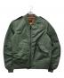AVIREX（アヴィレックス）の古着「L-2 CM LOGO フライトジャケット」｜グリーン