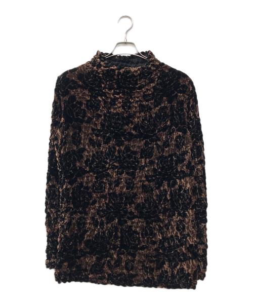 Jean Paul GAULTIER（ジャンポールゴルチェ）Jean Paul GAULTIER (ジャンポールゴルチェ) ベロアカットソー ブラウン サイズ:2の古着・服飾アイテム