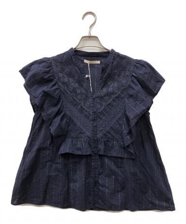 中古・古着通販】ne quittez pas (ヌキテパ) Cotton Lurex Stripe Lace