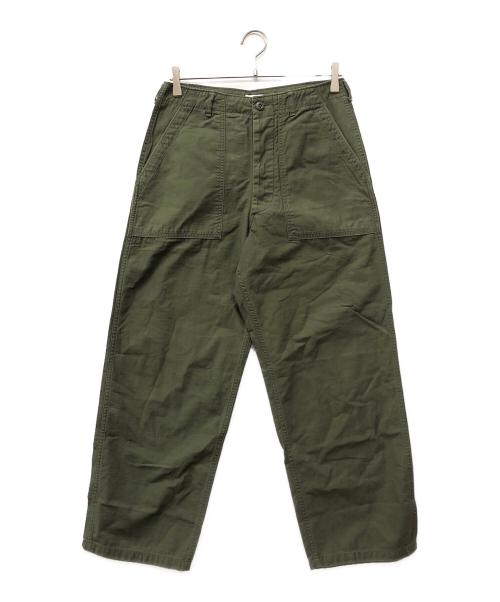 CIOTA（シオタ）CIOTA (シオタ) スビンコットンバックサテンベイカーパンツ オリーブ サイズ:4の古着・服飾アイテム