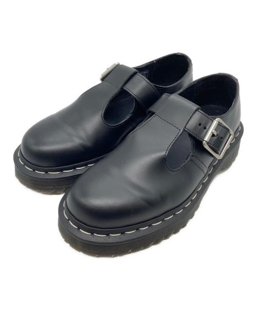 Dr.Martens（ドクターマーチン）Dr.Martens (ドクターマーチン) POLLEY BEX ホワイトステッチ Tバー シューズ ブラック サイズ:UK4の古着・服飾アイテム