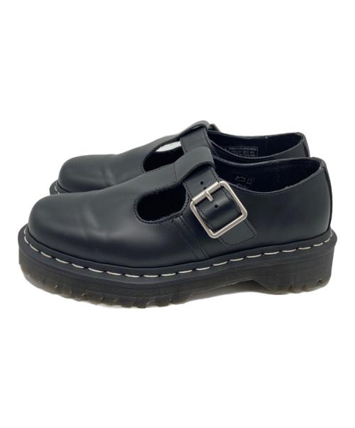 Dr.Martens（ドクターマーチン）Dr.Martens (ドクターマーチン) POLLEY BEX ホワイトステッチ Tバー シューズ ブラック サイズ:UK4の古着・服飾アイテム
