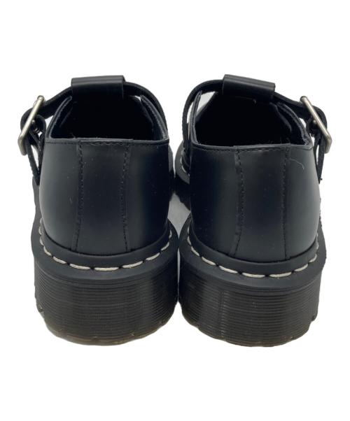 Dr.Martens（ドクターマーチン）Dr.Martens (ドクターマーチン) POLLEY BEX ホワイトステッチ Tバー シューズ ブラック サイズ:UK4の古着・服飾アイテム