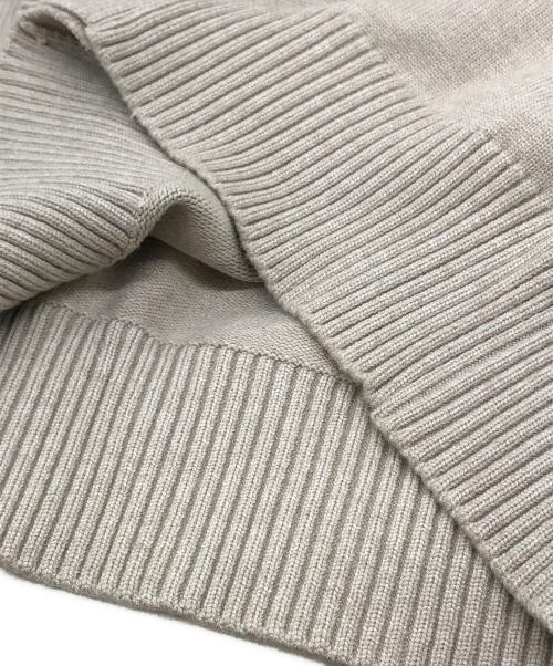 AMI Alexandre Mattiussi（アミアレクサンドルマテュッシ）AMI Alexandre Mattiussi (アミアレクサンドルマテュッシ) ハートロゴ刺繍カーディガン ベージュ サイズ:Sの古着・服飾アイテム