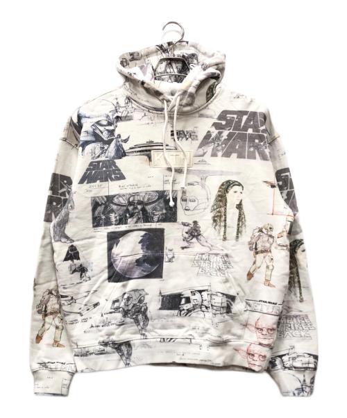 KITH（キス）KITH (キス) STAR WARS (スターウォーズ) SKETCHES HOODIE ホワイト サイズ:Mの古着・服飾アイテム
