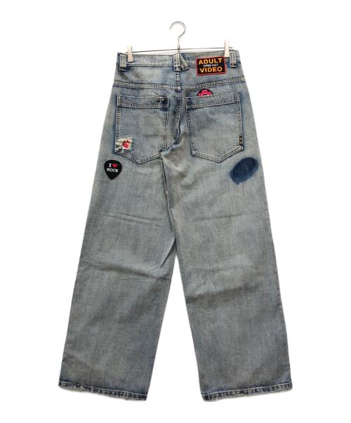 Jaded London（ジェイデッドロンドン）jaded london (ジェイデッドロンドン) クラッシュパッチデニムパンツ ブルー サイズ:30の古着・服飾アイテム